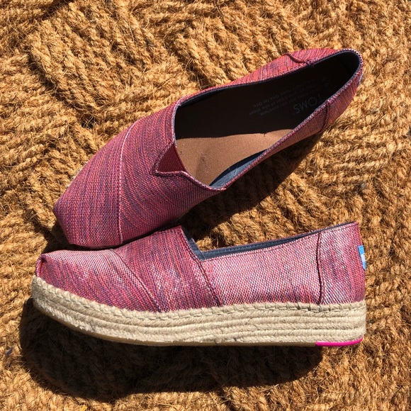 Toms Shoes - TOMS Platform Alpargata Size 9.5